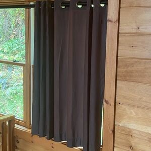 Elegant Chocolate Brown Grommet Curtain, 77”W x 48”L